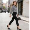 image:imageDADAWEN Womens Dress Shoes Comfortable Low Heels Closed Pointed Toe Kitten Heel Pumps for Party Wedding Work Office BusinessBlack Matte