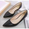 image:imageDADAWEN Womens Dress Shoes Comfortable Low Heels Closed Pointed Toe Kitten Heel Pumps for Party Wedding Work Office BusinessBlack Matte