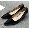 image:imageDADAWEN Womens Dress Shoes Comfortable Low Heels Closed Pointed Toe Kitten Heel Pumps for Party Wedding Work Office BusinessBlack Patent