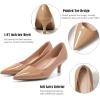 image:imageDADAWEN Womens Dress Shoes Comfortable Low Heels Closed Pointed Toe Kitten Heel Pumps for Party Wedding Work Office BusinessNude Patent