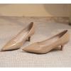 image:imageDADAWEN Womens Dress Shoes Comfortable Low Heels Closed Pointed Toe Kitten Heel Pumps for Party Wedding Work Office BusinessNude Patent