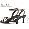 image:imageDADAWEN Womens Dressy Strappy 3 Inch Low Kitten Heel Open Toe Ankle Strap Sandals Dress Shoes for Woman Lady in Party Wedding Bridal Dance EveningBlack