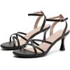 image:imageDADAWEN Womens Dressy Strappy 3 Inch Low Kitten Heel Open Toe Ankle Strap Sandals Dress Shoes for Woman Lady in Party Wedding Bridal Dance EveningBlack