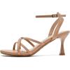 image:imageDADAWEN Womens Dressy Strappy 3 Inch Low Kitten Heel Open Toe Ankle Strap Sandals Dress Shoes for Woman Lady in Party Wedding Bridal Dance EveningNude
