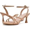 image:imageDADAWEN Womens Dressy Strappy 3 Inch Low Kitten Heel Open Toe Ankle Strap Sandals Dress Shoes for Woman Lady in Party Wedding Bridal Dance EveningNude