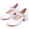 image:imageDADAWEN Girls Dress Shoes Mary Jane Flower Girls Shoes Cute Princess Shoes Low Heels for School Wedding Party ToddlerLittle KidsBig KidsWhite