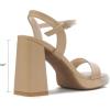 image:imageDADAWEN Womens Platform High Heels Block Chunky Square Open Toe Ankle Strap Heeled Sandals Fashion Wedding Party Evening Prom Dance Dress Pump Sandals ShoesNude