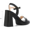 image:imageDADAWEN Womens Platform High Heels Block Chunky Square Open Toe Ankle Strap Heeled Sandals Fashion Wedding Party Evening Prom Dance Dress Pump Sandals ShoesBlack