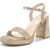 image:imageDADAWEN Womens Platform High Heels Block Chunky Square Open Toe Ankle Strap Heeled Sandals Fashion Wedding Party Evening Prom Dance Dress Pump Sandals ShoesGold