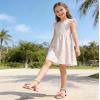 image:imageDADAWEN Girls Dress Shoes Sandals Chunky Low Heels Bow Pearl Ankle Strap Open Toe Flower Girl Wedding Party Shoes for Toddler Little Big KidPink