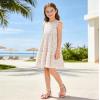 image:imageDADAWEN Girls Dress Shoes Sandals Chunky Low Heels Bow Pearl Ankle Strap Open Toe Flower Girl Wedding Party Shoes for Toddler Little Big KidPink