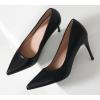 image:imageDADAWEN Womens High Heels Pumps Closed Pointed Toe Comfortable Stiletto 3 Inch Heels Dress Office Wedding Pump ShoesBlack Matte