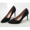 image:imageDADAWEN Womens High Heels Pumps Closed Pointed Toe Comfortable Stiletto 3 Inch Heels Dress Office Wedding Pump ShoesBlack Matte