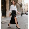 image:imageDADAWEN Womens High Heels Pumps Closed Pointed Toe Comfortable Stiletto 3 Inch Heels Dress Office Wedding Pump ShoesBlack Patent