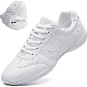 image:imageDADAWEN Adult amp Youth White Cheerleading Shoe Athletic Sport Dance Shoes Training Competition Tennis Sneakers Cheer ShoesWhitewomen