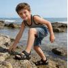 image:imageDADAWEN Boys Girls Leather Sandals Kids Adjustable Straps OpenToe Hiking Beach Summer Outdoor Athletic Sport Sandals for ToddlerLittleBig KidBlack