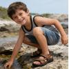 image:imageDADAWEN Boys Girls Leather Sandals Kids Adjustable Straps OpenToe Hiking Beach Summer Outdoor Athletic Sport Sandals for ToddlerLittleBig KidBrown