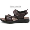 image:imageDADAWEN Boys Girls Leather Sandals Kids Adjustable Straps OpenToe Hiking Beach Summer Outdoor Athletic Sport Sandals for ToddlerLittleBig KidDark Brown