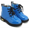 image:imageDADAWEN Boys Girls Glitter Ankle Boots Lace Up Waterproof Combat Shoes With Side Zipper for ToddlerLittle KidBig KidBlue