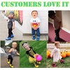 image:imageDADAWEN Boys Girls Glitter Ankle Boots Lace Up Waterproof Combat Shoes With Side Zipper for ToddlerLittle KidBig KidBlue