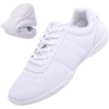 image:imageDADAWEN Adult amp Youth White Cheerleading Shoe Athletic Sport Training Competition Tennis Sneakers Cheer ShoesWhitewomen