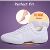 image:imageDADAWEN Adult amp Youth White Cheerleading Shoes Sport Training Tennis Sneakers Competition Cheer ShoesAll Whitewomen 02