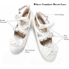 image:imageDADAWEN Womens Kawaii Mary Jane Chunky Low Block Heels Pumps with Bow Lace Comfortable Round Toe Ankle Strap Cosplay Wedding School Party Dress ShoesWhite