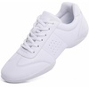 image:imageDADAWEN Adult amp Youth White Cheerleading Shoes Sport Training Tennis Sneakers Competition Cheer ShoesAll Whitewomen 02