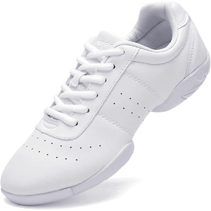 image:imageDADAWEN Adult amp Youth White Cheerleading Shoes Sport Training Tennis Sneakers Competition Cheer ShoesAll Whitewomen
