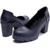 image:imageDADAWEN Womens Pumps Low Chunky Block Heel Closed Round Toe Comfortable Heels Work Wedding Party Dress Pumps ShoesDark Blue