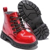 image:imageDADAWEN Boys Girls Glitter Ankle Boots Kids Lace Up Side Zipper Waterproof Outdoor Combat BootsToddlerLittle KidBig Kid Red Glitter US Size 11 M Little Kid