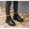image:imageDADAWEN Boys Girls Glitter Ankle Boots Kids Lace Up Side Zipper Waterproof Outdoor Combat BootsToddlerLittle KidBig Kid01 Black