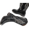 image:imageDADAWEN Womens Cowboy Boots Mid Calf Cowgirl Boots Embroidered Square Toe Pull On Western BootsBlack