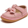 image:imageDADAWEN Toddler Girls Leather Lightweight Soft Sole NonSlip Baby Walking Shoes Cute Bowknot Princess Dress Shoes Flower Girls Mary Jane Flats Party WeddingPink