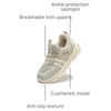 image:imageDADAWEN Boys Girls Sneakers Kids Lightweight Breathable Tennis Shoes Strap Running Athletic Shoes for ToddlerLittle KidBig KidBeige169