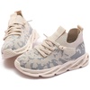 image:imageDADAWEN Boys Girls Sneakers Kids Lightweight Breathable Tennis Shoes Strap Running Athletic Shoes for ToddlerLittle KidBig KidBeige189