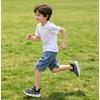 image:imageDADAWEN Boys Girls Sneakers Kids Lightweight Breathable Tennis Shoes Strap Running Athletic Shoes for ToddlerLittle KidBig KidBlack and Whitenew Style