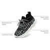 image:imageDADAWEN Boys Girls Sneakers Kids Lightweight Breathable Tennis Shoes Strap Running Athletic Shoes for ToddlerLittle KidBig KidBlack and Whitenew Style