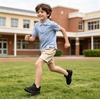 image:imageDADAWEN Boys Girls Sneakers Kids Lightweight Breathable Tennis Shoes Strap Running Athletic Shoes for ToddlerLittle KidBig KidBlack169