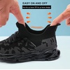 image:imageDADAWEN Boys Girls Sneakers Kids Lightweight Breathable Tennis Shoes Strap Running Athletic Shoes for ToddlerLittle KidBig KidBlack189