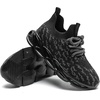 image:imageDADAWEN Boys Girls Sneakers Kids Lightweight Breathable Tennis Shoes Strap Running Athletic Shoes for ToddlerLittle KidBig KidBlacknew Style