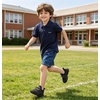 image:imageDADAWEN Boys Girls Sneakers Kids Lightweight Breathable Tennis Shoes Strap Running Athletic Shoes for ToddlerLittle KidBig KidBlacknew Style
