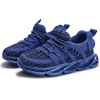 image:imageDADAWEN Boys Girls Sneakers Kids Lightweight Breathable Tennis Shoes Strap Running Athletic Shoes for ToddlerLittle KidBig KidBlue169