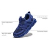 image:imageDADAWEN Boys Girls Sneakers Kids Lightweight Breathable Tennis Shoes Strap Running Athletic Shoes for ToddlerLittle KidBig KidBlue169
