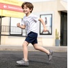 image:imageDADAWEN Boys Girls Sneakers Kids Lightweight Breathable Tennis Shoes Strap Running Athletic Shoes for ToddlerLittle KidBig KidGrey169