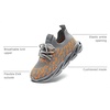 image:imageDADAWEN Boys Girls Sneakers Kids Lightweight Breathable Tennis Shoes Strap Running Athletic Shoes for ToddlerLittle KidBig KidGreynew Style