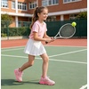 image:imageDADAWEN Boys Girls Sneakers Kids Lightweight Breathable Tennis Shoes Strap Running Athletic Shoes for ToddlerLittle KidBig KidHot Pinknew Style