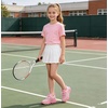 image:imageDADAWEN Boys Girls Sneakers Kids Lightweight Breathable Tennis Shoes Strap Running Athletic Shoes for ToddlerLittle KidBig KidHot Pinknew Style
