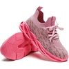 image:imageDADAWEN Boys Girls Sneakers Kids Lightweight Breathable Tennis Shoes Strap Running Athletic Shoes for ToddlerLittle KidBig KidHot Pinknew Style