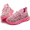 image:imageDADAWEN Boys Girls Sneakers Kids Lightweight Breathable Tennis Shoes Strap Running Athletic Shoes for ToddlerLittle KidBig KidPink189